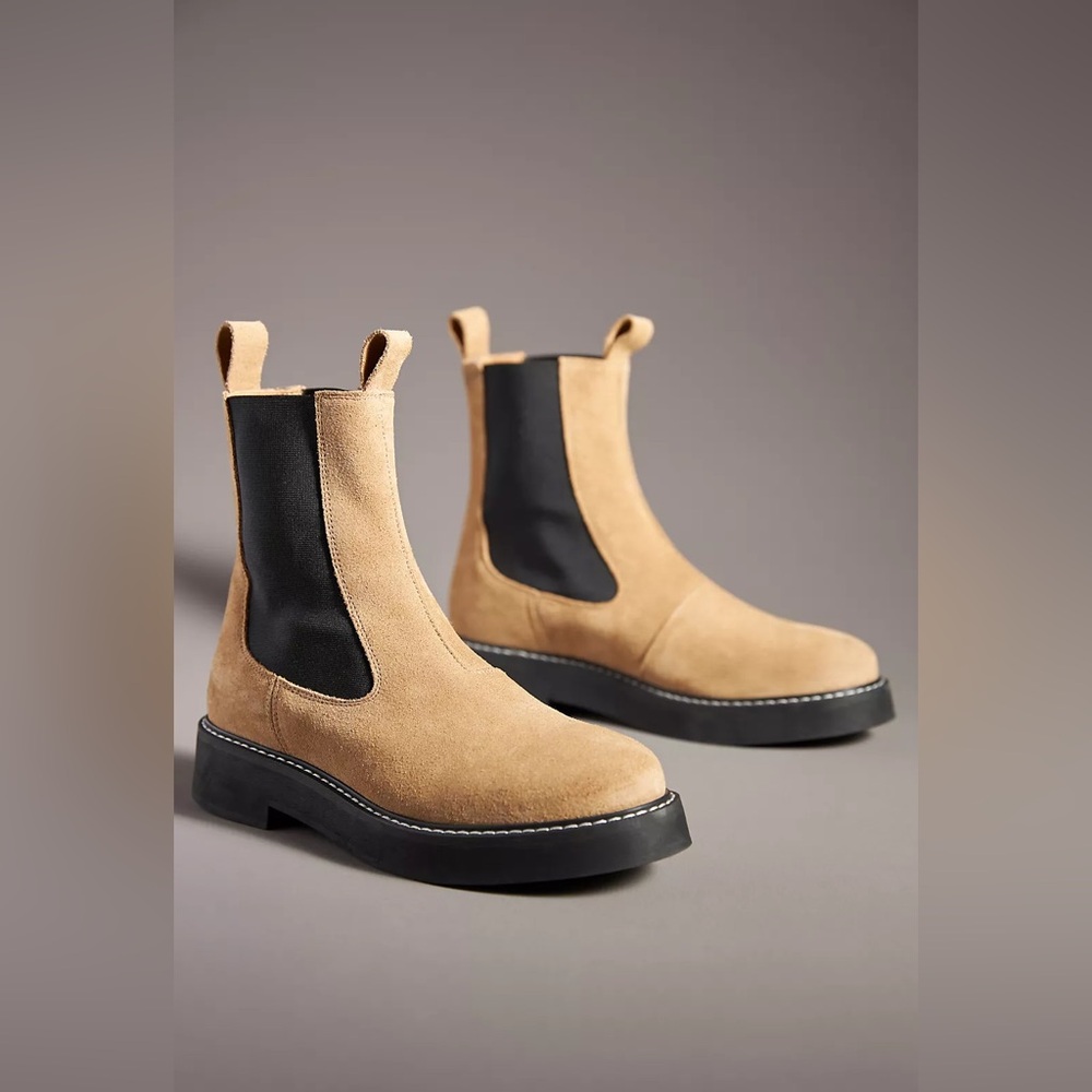 Anthropologie x Pilcro Contrast Stitch Boots - size 38 (US 7) NWT NIB